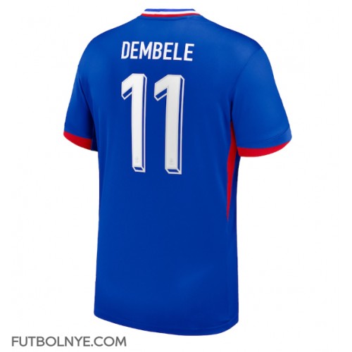 Camiseta Francia Ousmane Dembele #11 Primera Equipación Eurocopa 2024 manga corta